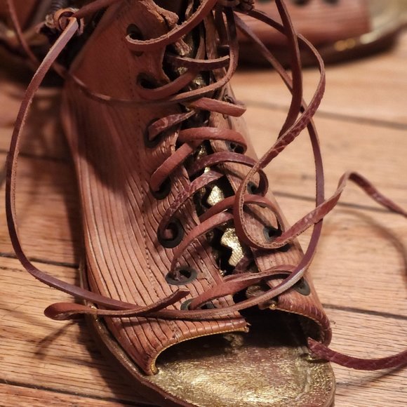 FP Movement by Free People Tan Lace-Up Sandals - Picture 2 of 6